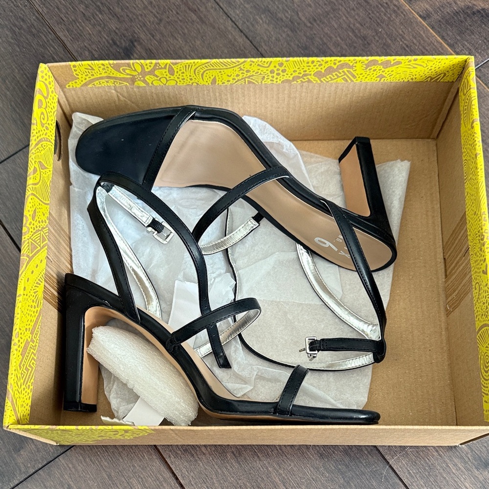 Mix No. 6 Black Strappy Heels